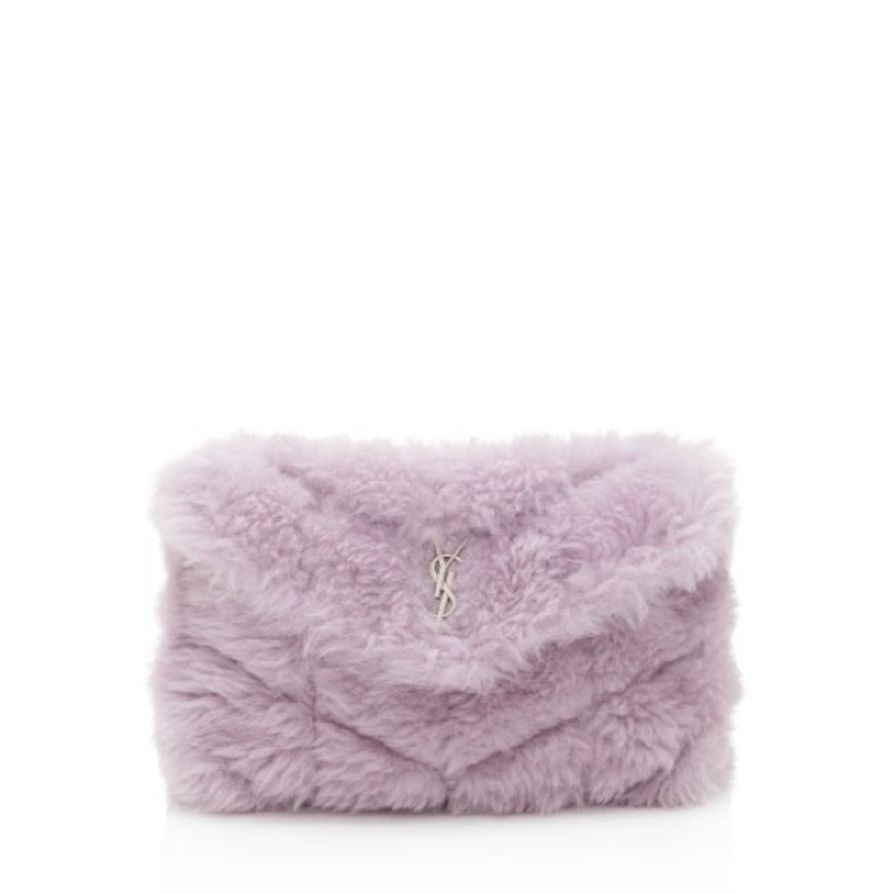 Yves Saint Laurent Lilac Fur Clutch